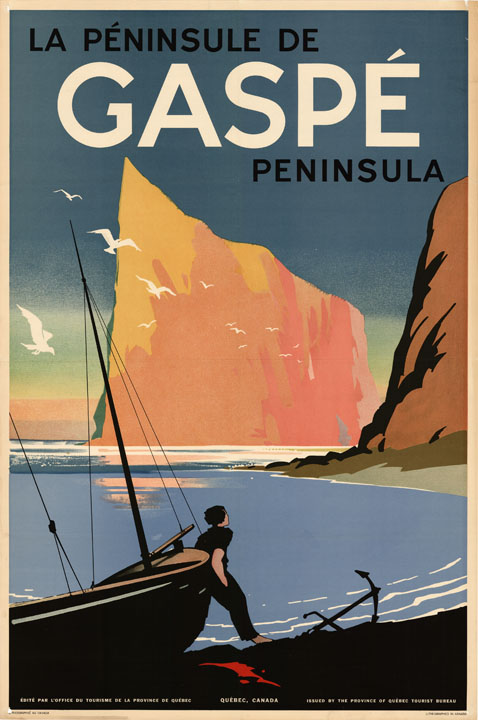"La Péninsule De Gaspé Peninsula", lithograph