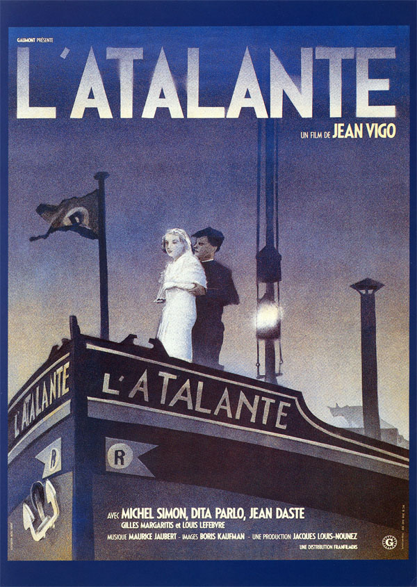 Poster for Jean Vigo's L'Atalante (1934) illustrated by Michel Gondry (1990)