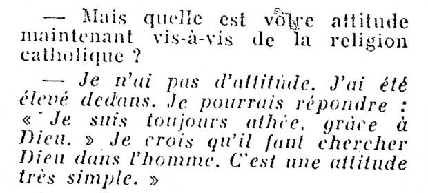 Image from Luis Buñuel’s interview in L'Express, May 12, 1960, p. 41