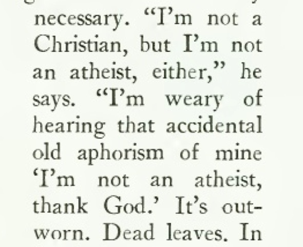 Image from Luis Buñuel’s interview in The New Yorker, December 5, 1977, p. 54