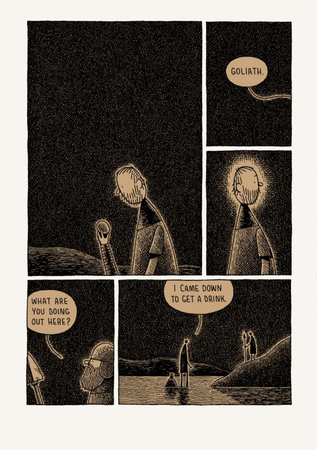 Unpaginated excerpt from “Goliath” by To Gauld, Drawn & Quarterly, 2012