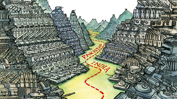 The Indo-Pakistani border by Kevin Kallaugher a.k.a. KAL, The Economist, May 19, 2011.