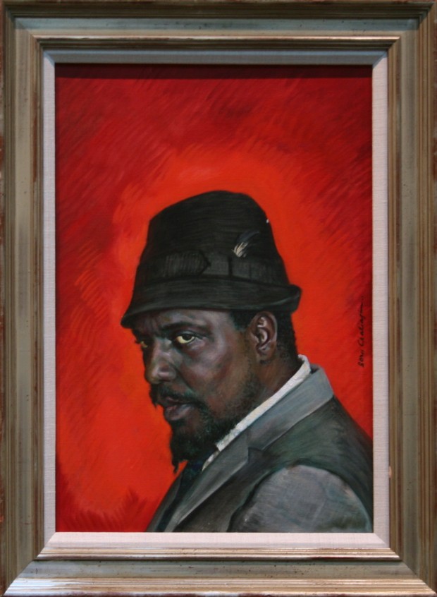 Portrait of Thelonious Monk by Boris Chaliapin, oil on canvas, 53.3 x 38.1cm. Photo by Cliffords Photography (CC BY 2.0)