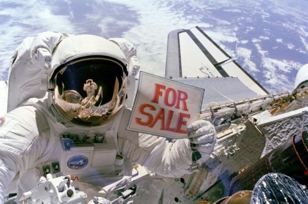 NASA: “Satellites For Sale”, November 14, 1984. Image no. 51A-104-049, GRIN DataBase Number: GPN-2000-001036