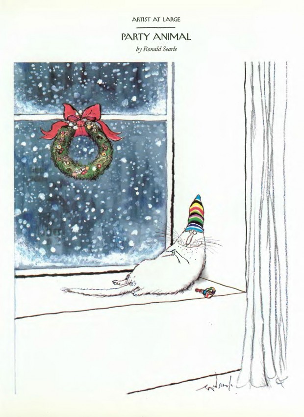 “Party Animal” by Ronald Searle, The New Yorker, December 28, 1992/January 4, 1993, p. 157. © Condé Nast.