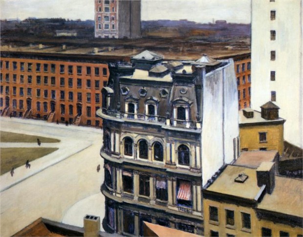 “The City” by Edward Hopper, oil on canvas, 93.98 x 69.85 cm, 1927. Retrieved from Wikipaintings.org