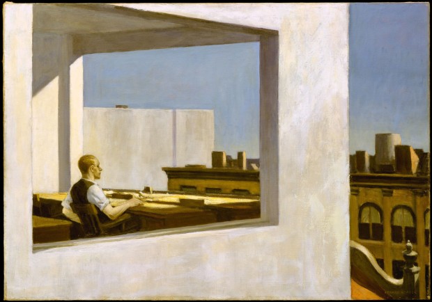 “Office in a Small City” by Edward Hopper, oil on canvas, 28 x 40" in., 1953. Image retrieved from The Metropolitan Museum of Art.