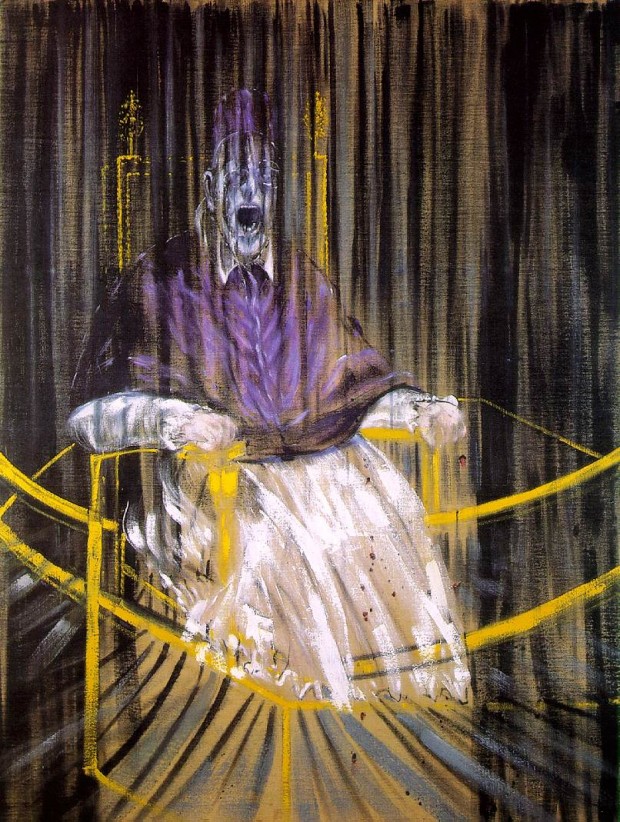 “Study after Velázquez’s Portrait of Pope Innocent X” by Francis Bacon, 1953