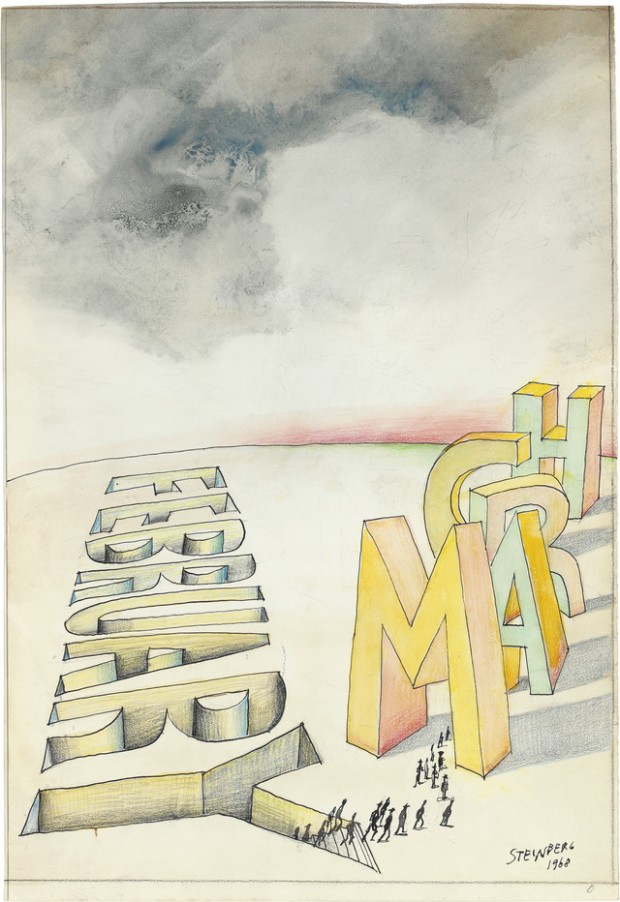 “February to March” by Saul Steinberg, 1968