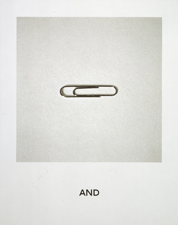 “And” from the ‘Goya Series’, by John Baldessari, 1997. Ink jet and synthetic polymer paint on canvas, 6' 3" x 60" (190.5 x 152.3 cm). Mr. and Mrs. Thomas H. Lee Fund. © John Baldessari