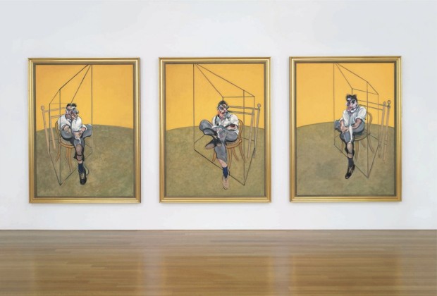 “Three Studies of Lucian Freud” by Francis Bacon, 1969, oil on canvas, each (unframed): 78 x 58 in. (198 x 147.5 cm.)