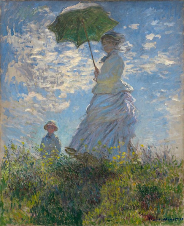 “Woman with a Parasol” by Claude Monet, 1875. From the National Gallery of Art.