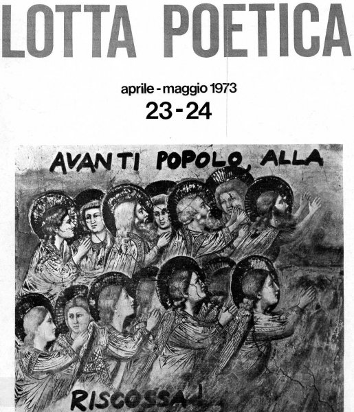 Cover for ‘Lotta Poetica’ nos 23-24, 1973. Retrieved from  the Fondazione Berardelli website.