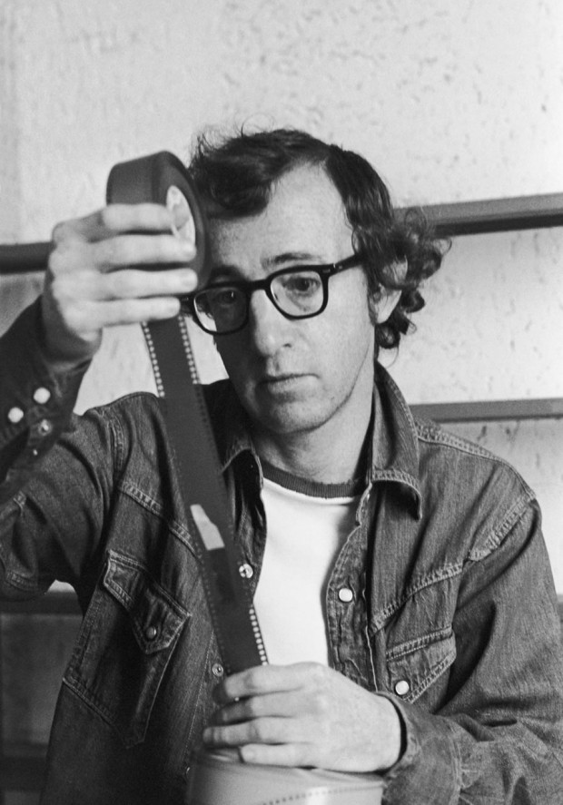 “Woody Allen Checks Film” by Bernard Gotfryd, 1975. Licensed by Getty Images (editorial no. 71483703). Image retrieved from the Irish Film Institute website.