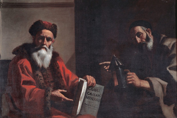 A portrait from the mid-17th century showing Plato and Diogenes together.